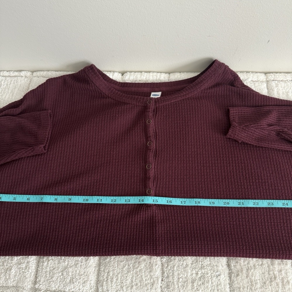 Old Navy Men's Waffle Knit Pullover Henley Thermal Size XL Casualcore Minimalist - Picture 6 of 12